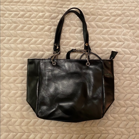 Two Opening Ceremony Leather Purses- Black and Yellow Python/Snake - Picture 7 of 10